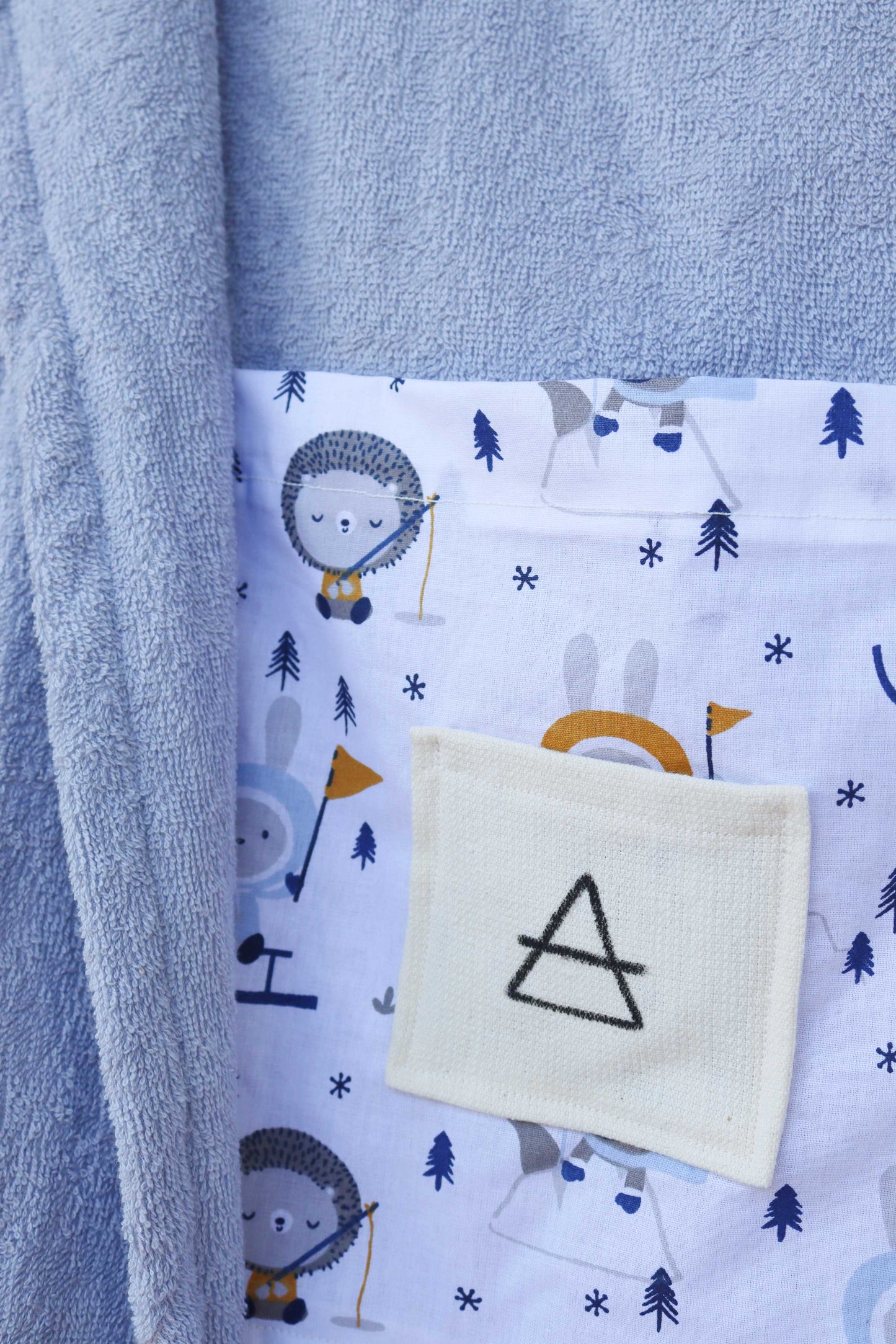 Blue-Grey Hues Poncho Towel