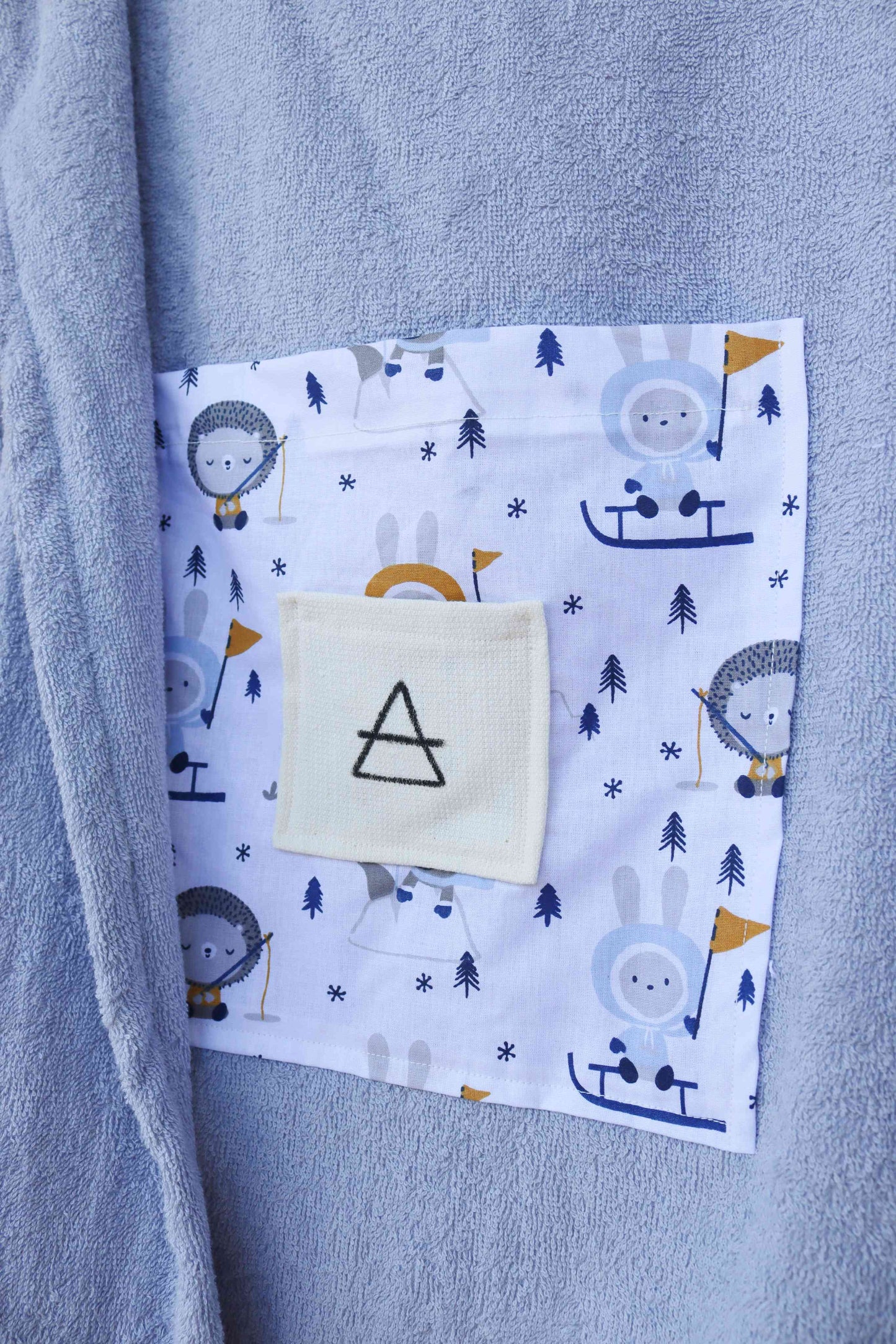 Blue-Grey Hues Poncho Towel