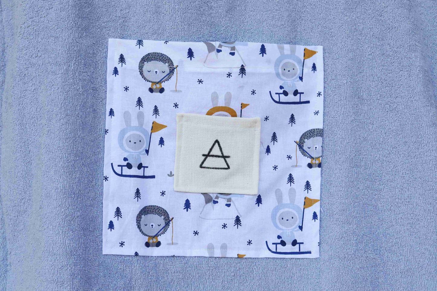 Blue-Grey Hues Poncho Towel