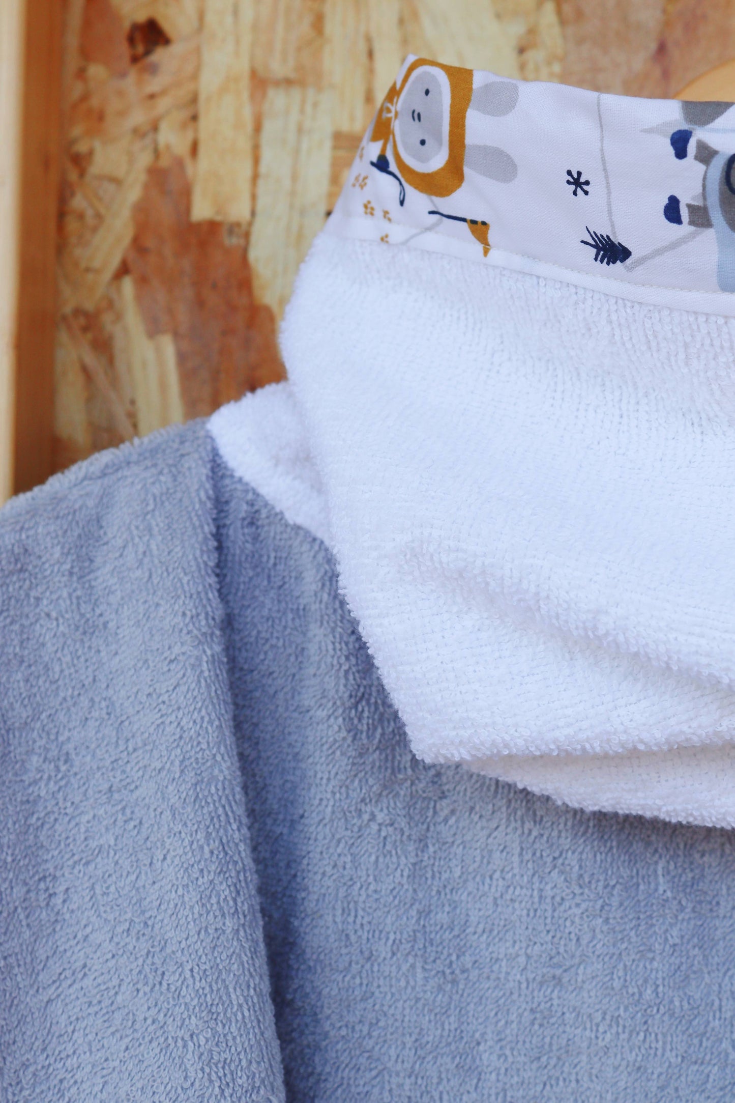 Blue-Grey Hues Poncho Towel