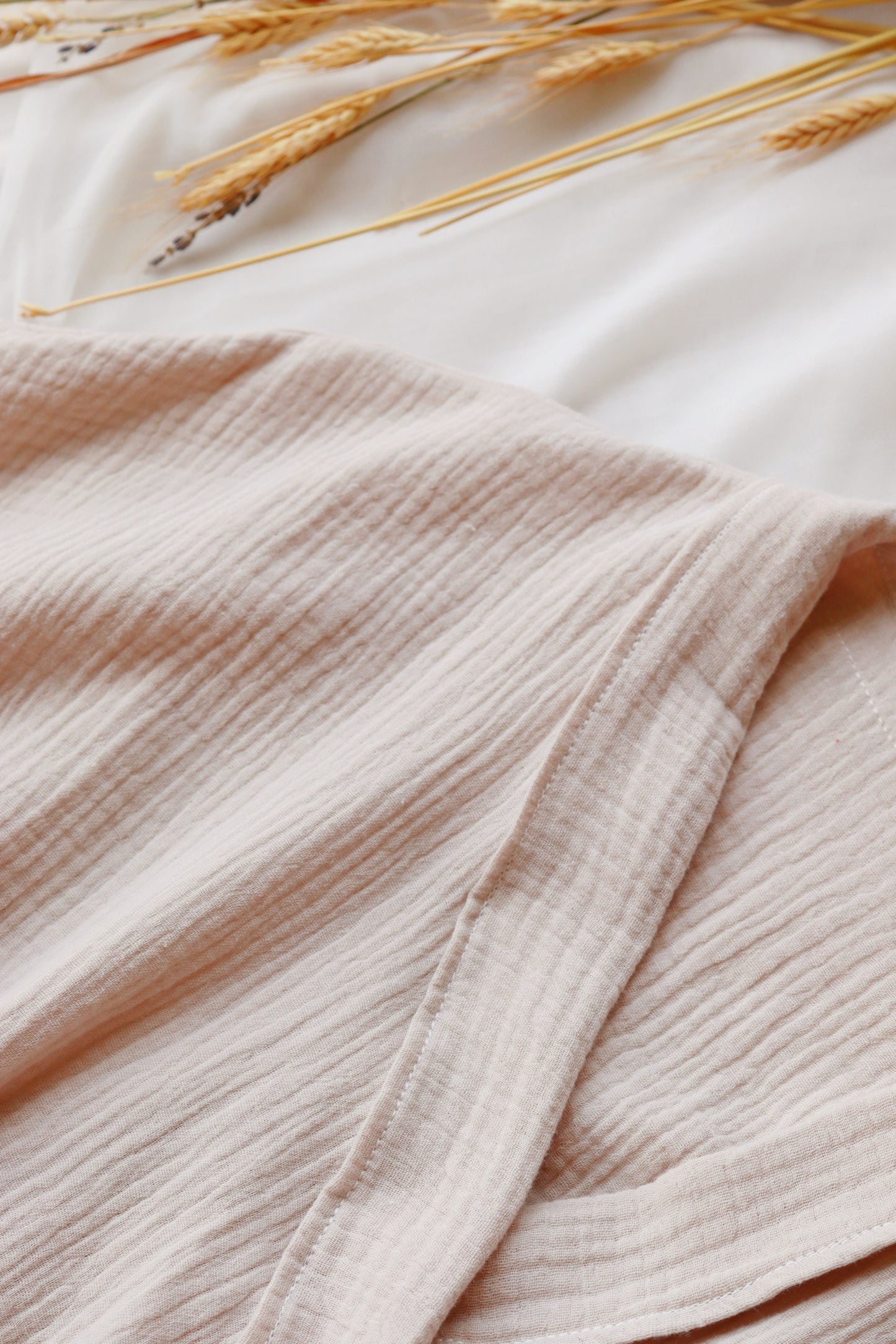 Sandy Beige Summer Kimono Wrap Dress