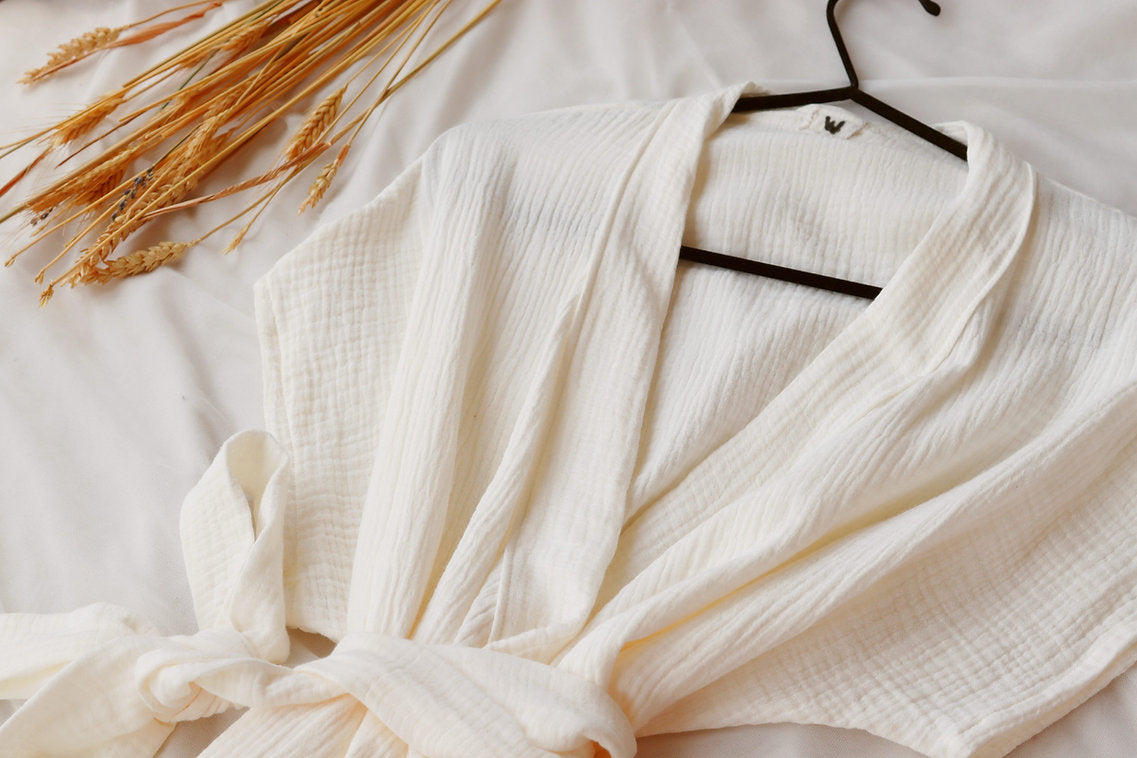 Ivory Summer Kimono Wrap Dress