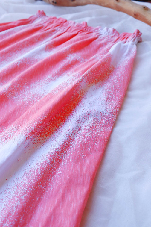 Pink Tones Jersey Cotton Summer Maxi Skirt