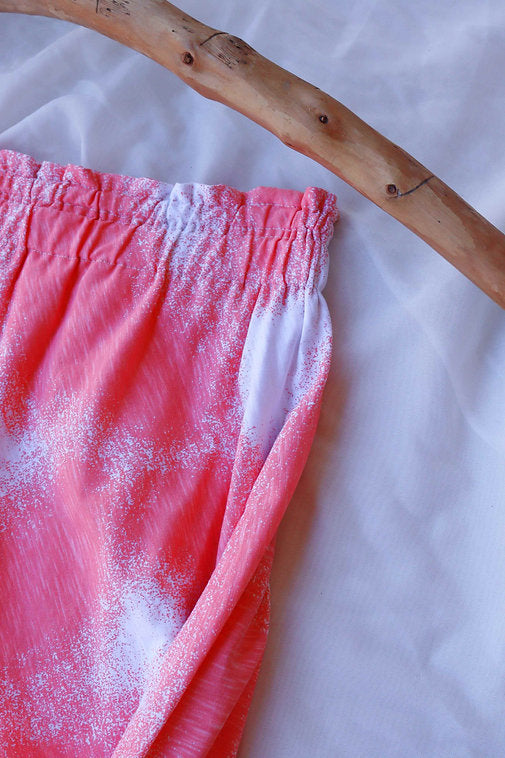Pink Tones Jersey Cotton Summer Maxi Skirt