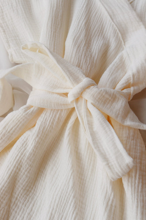 Ivory Summer Kimono Wrap Dress
