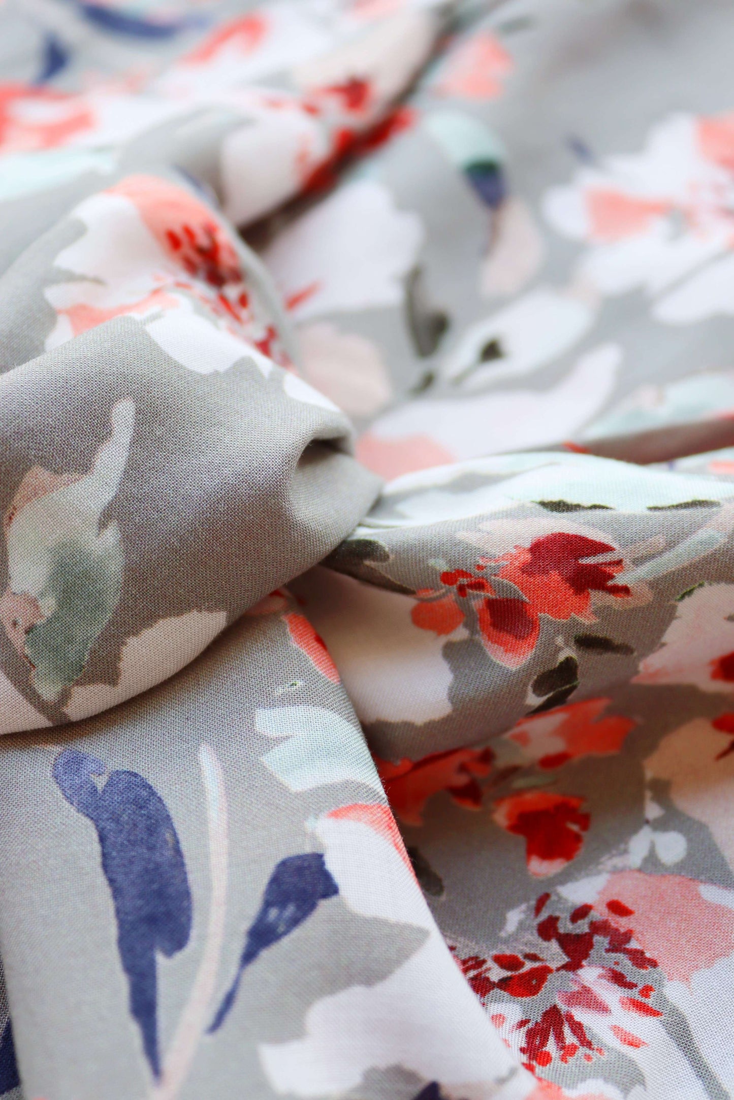 Floral Deadstock Viscose Summer Tie Up Top