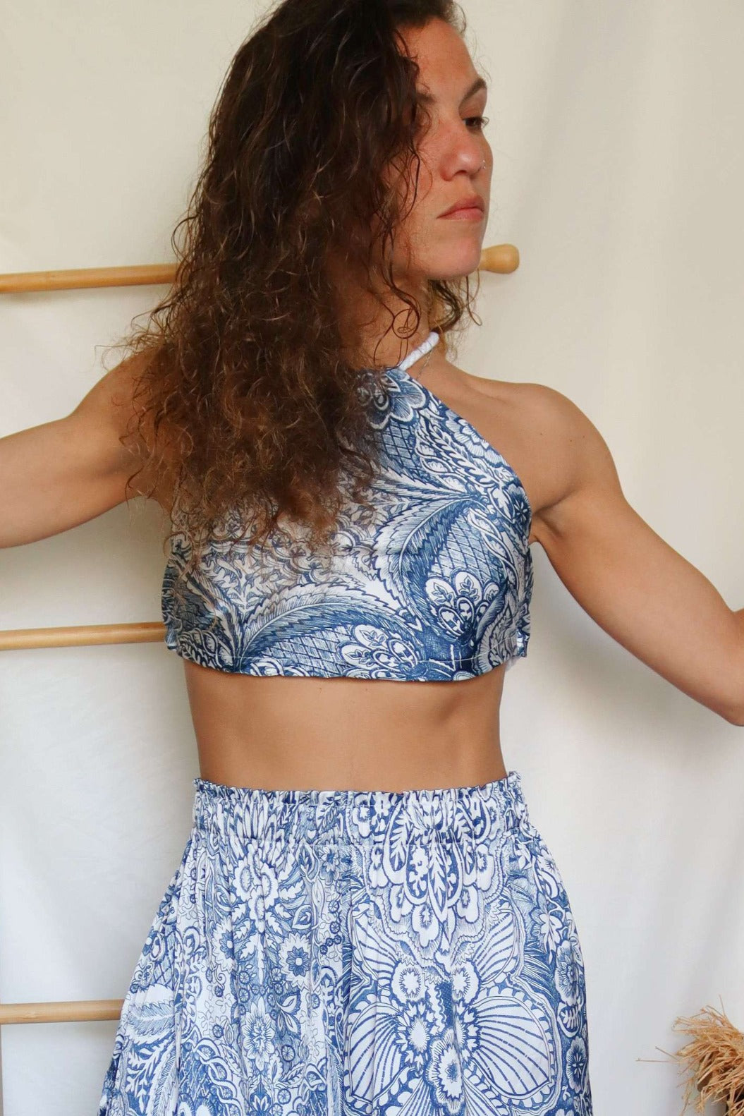 Luxury Blue Summer Triangle Top