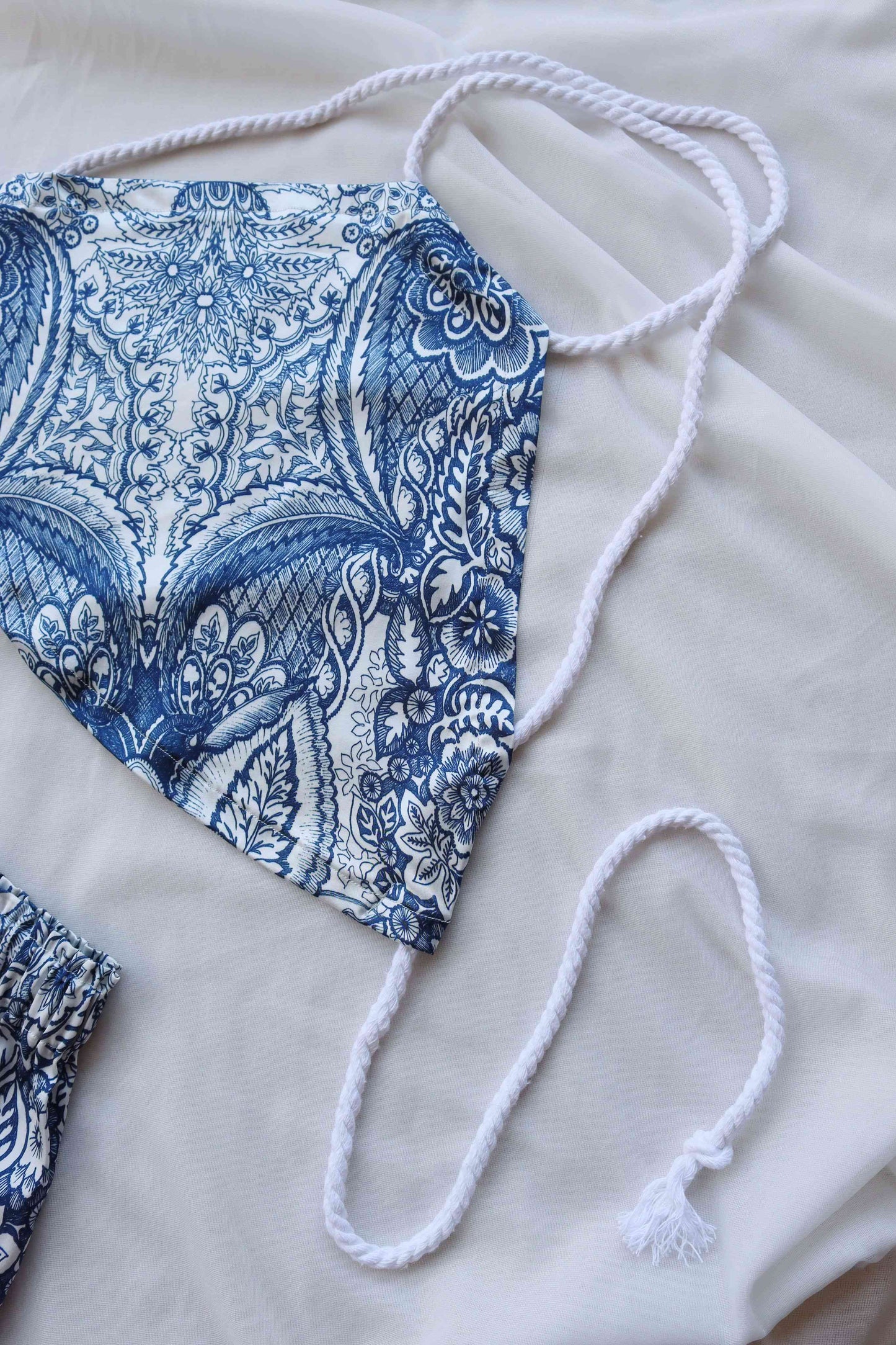 Luxury Blue Summer Triangle Top