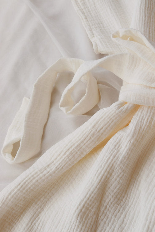Ivory Summer Kimono Wrap Dress