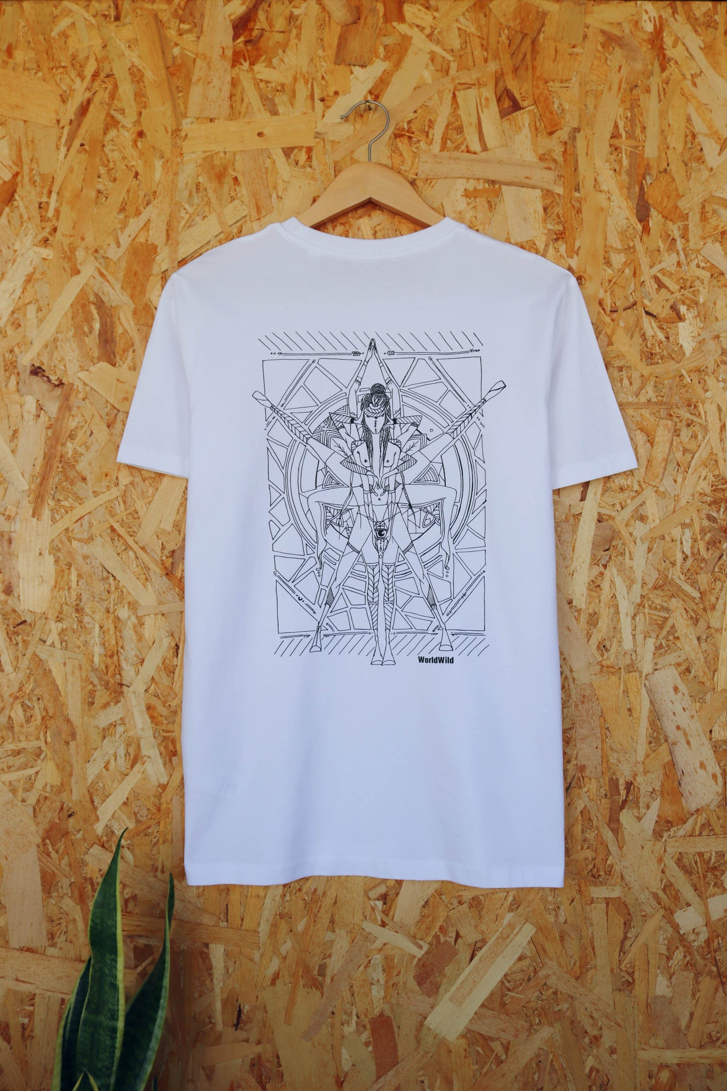Chaos Print White Tee