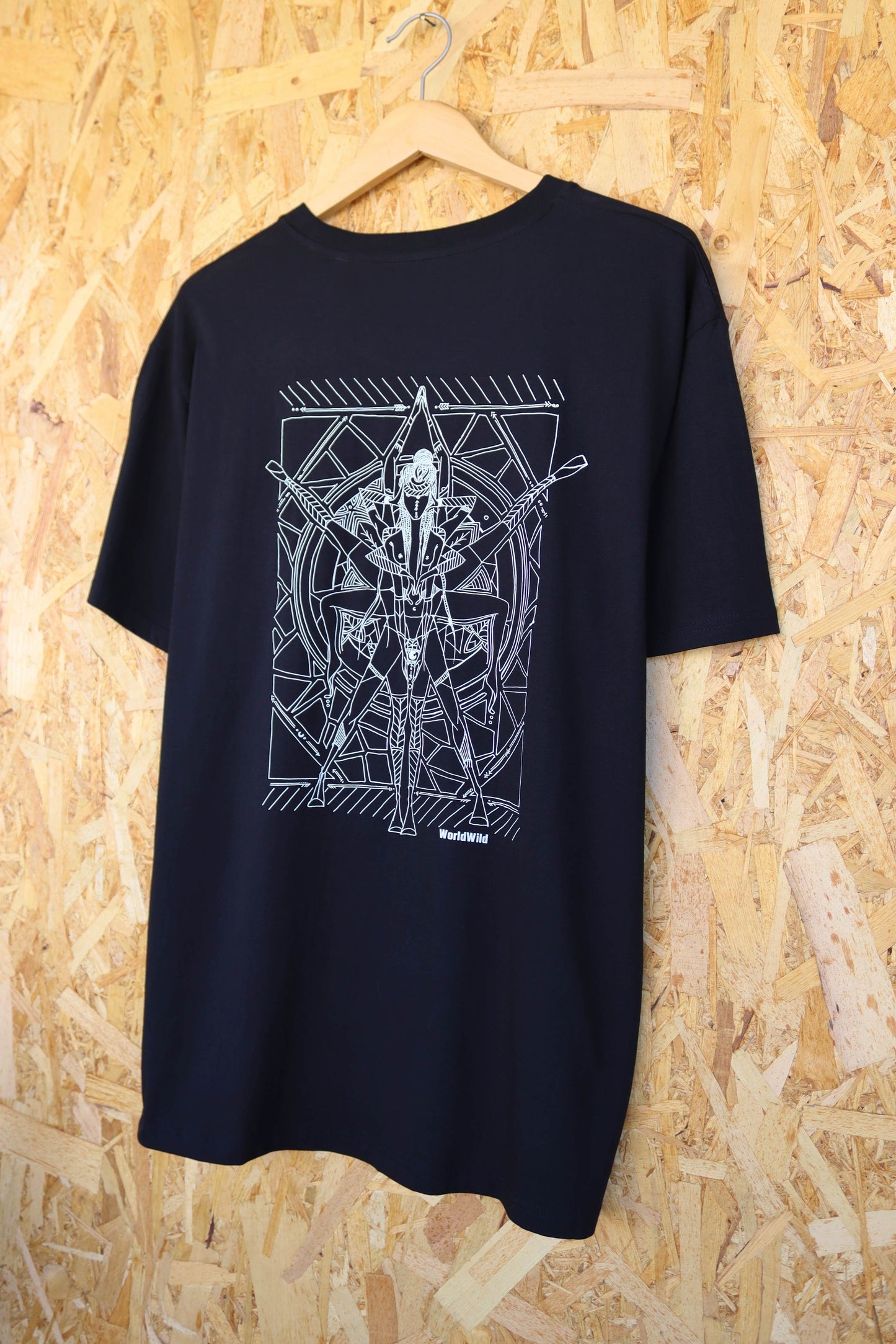 Chaos Print Black Tee