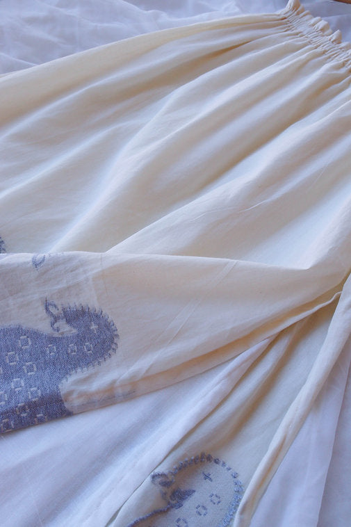 Ancient Echoes Cotton Summer Maxi Skirt