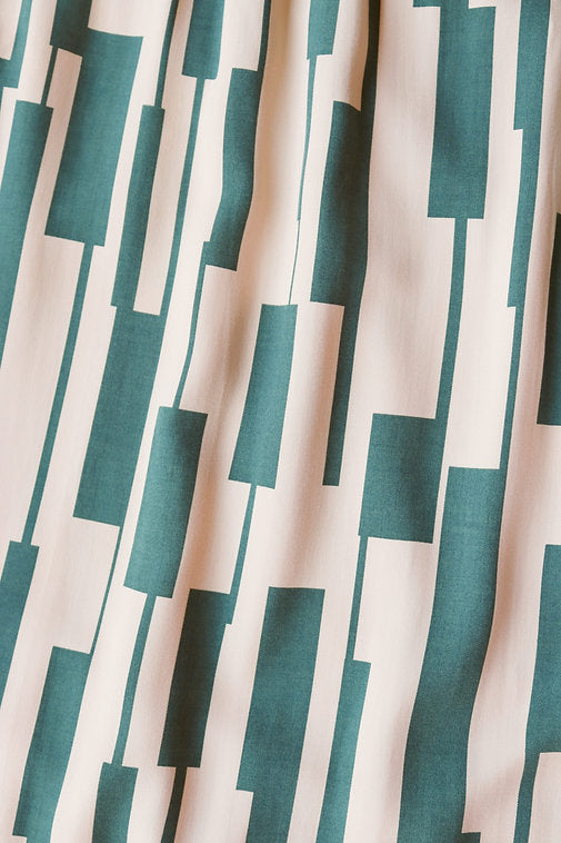 Ecovero Beige-Green Summer Maxi Skirt