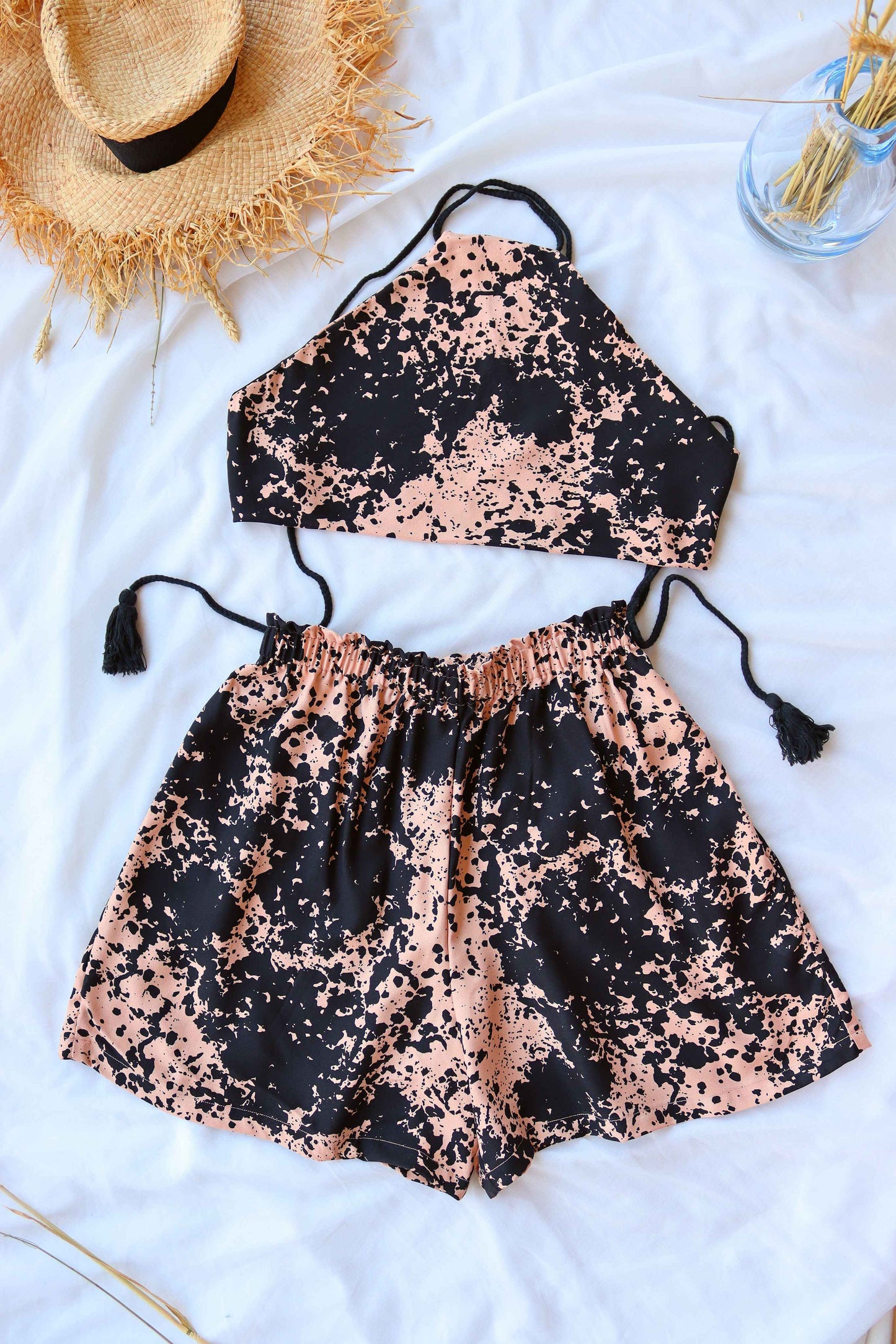 Peach Splash Ecovero Summer Shorts