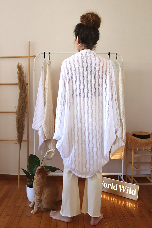 White Summer Kimono Jacket