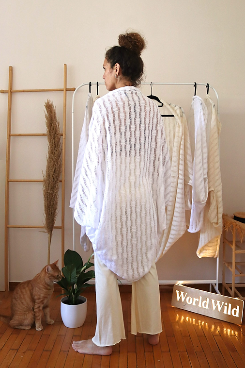 White Summer Kimono Jacket