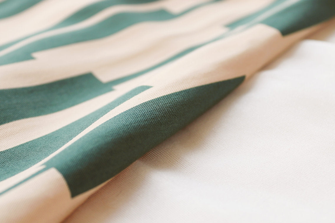 Ecovero Beige-Green Summer Maxi Skirt