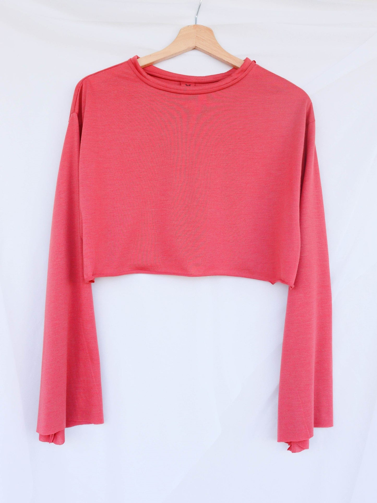 Long Sleeve Crop Top - Dark Orange