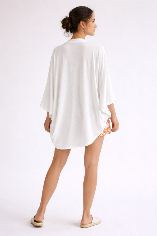 Always With Me - White Iris Kimono