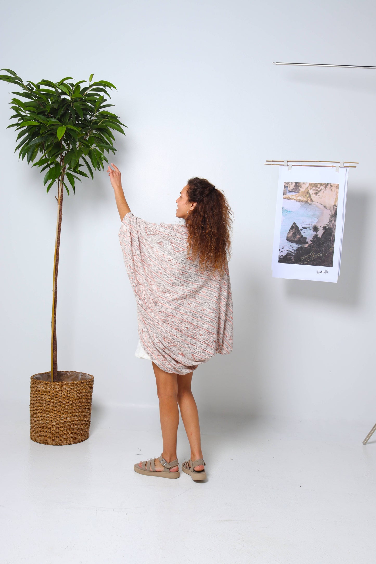 The Tribal Orange Kimono Summer Jacket
