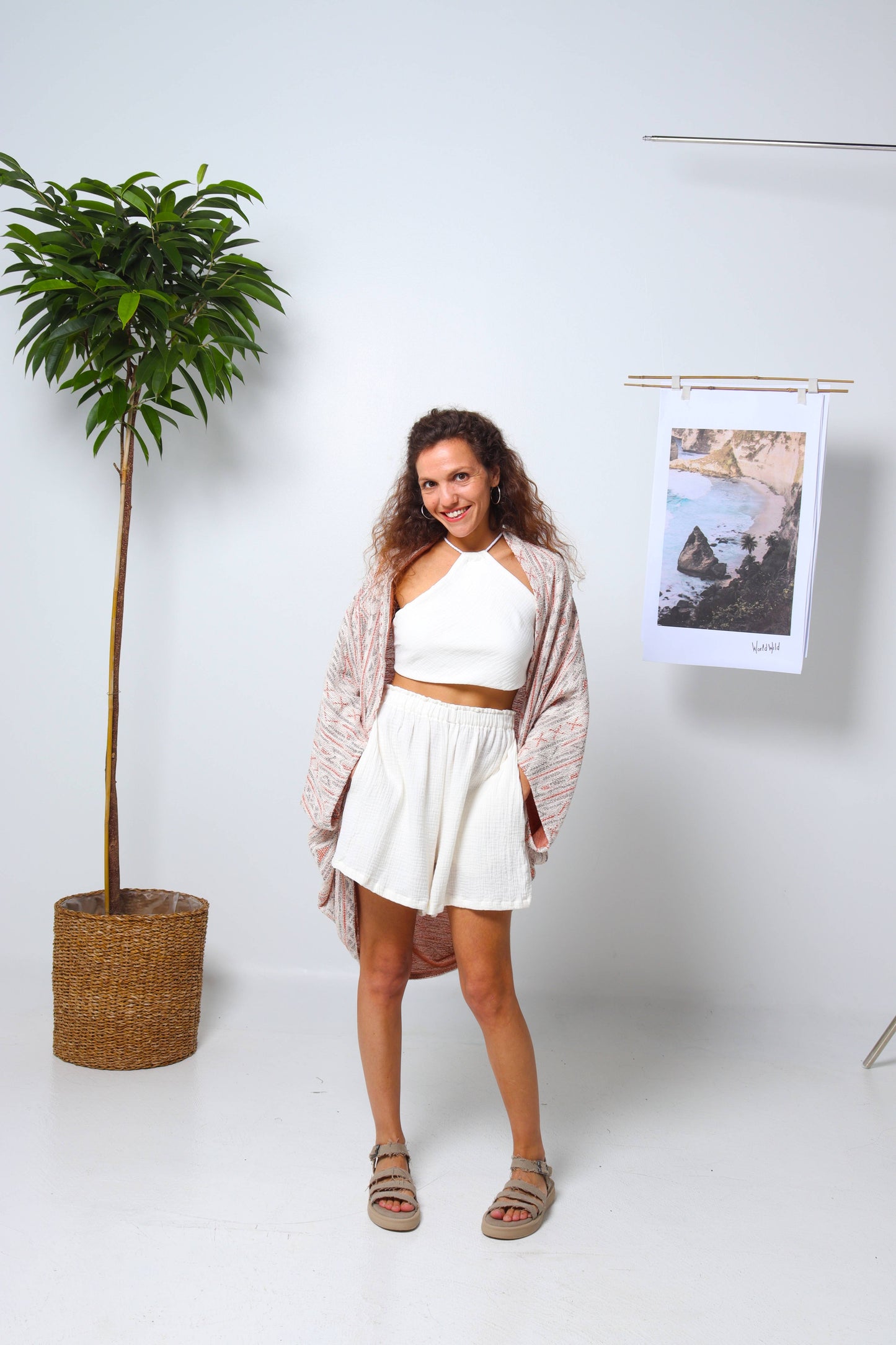 The Tribal Orange Kimono Summer Jacket