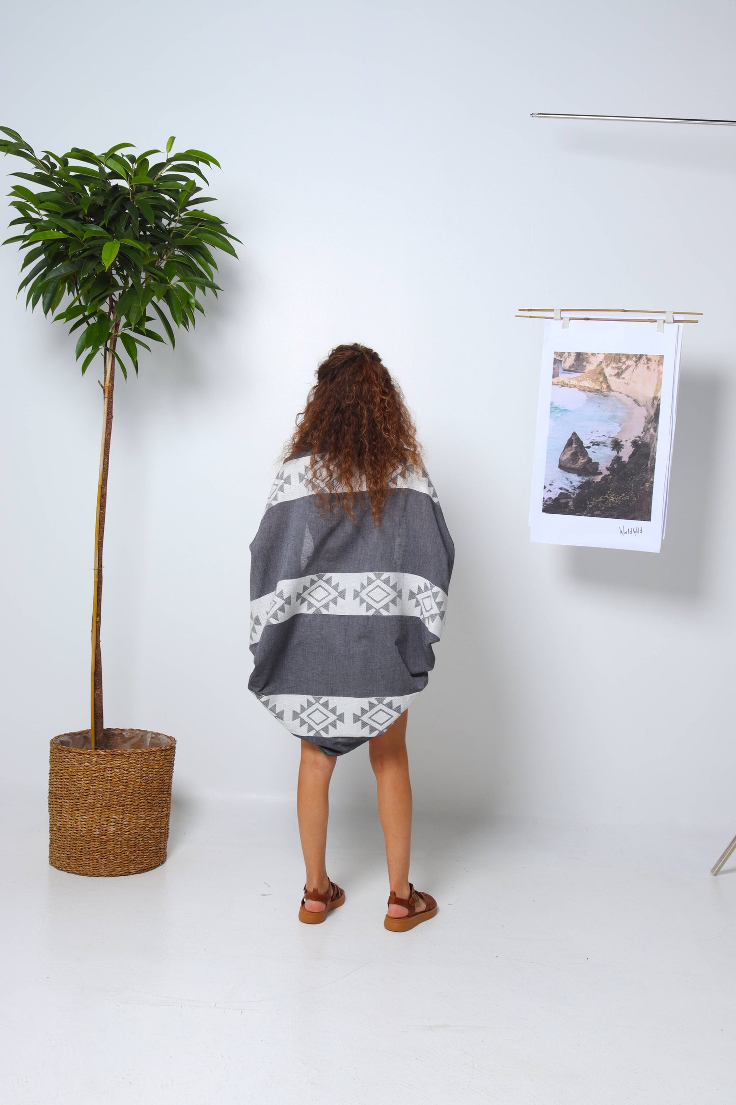 Boho Grey Elegance - The Kimono Jacket