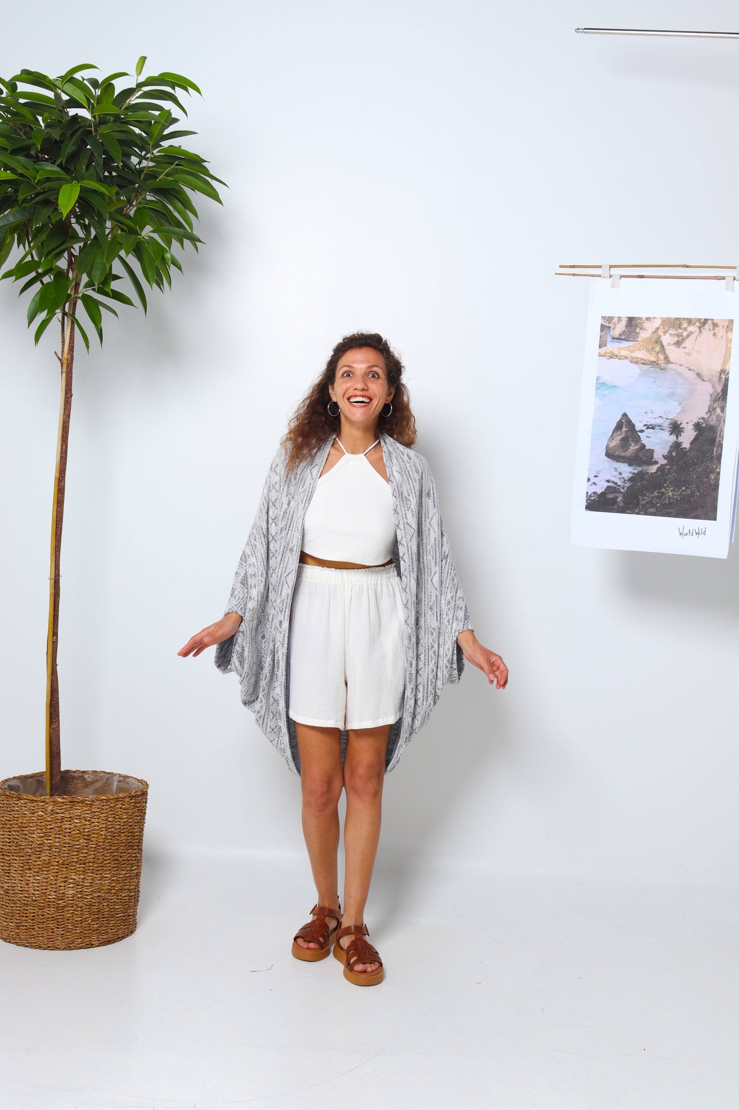 The Tribal Blue Kimono Summer Jacket
