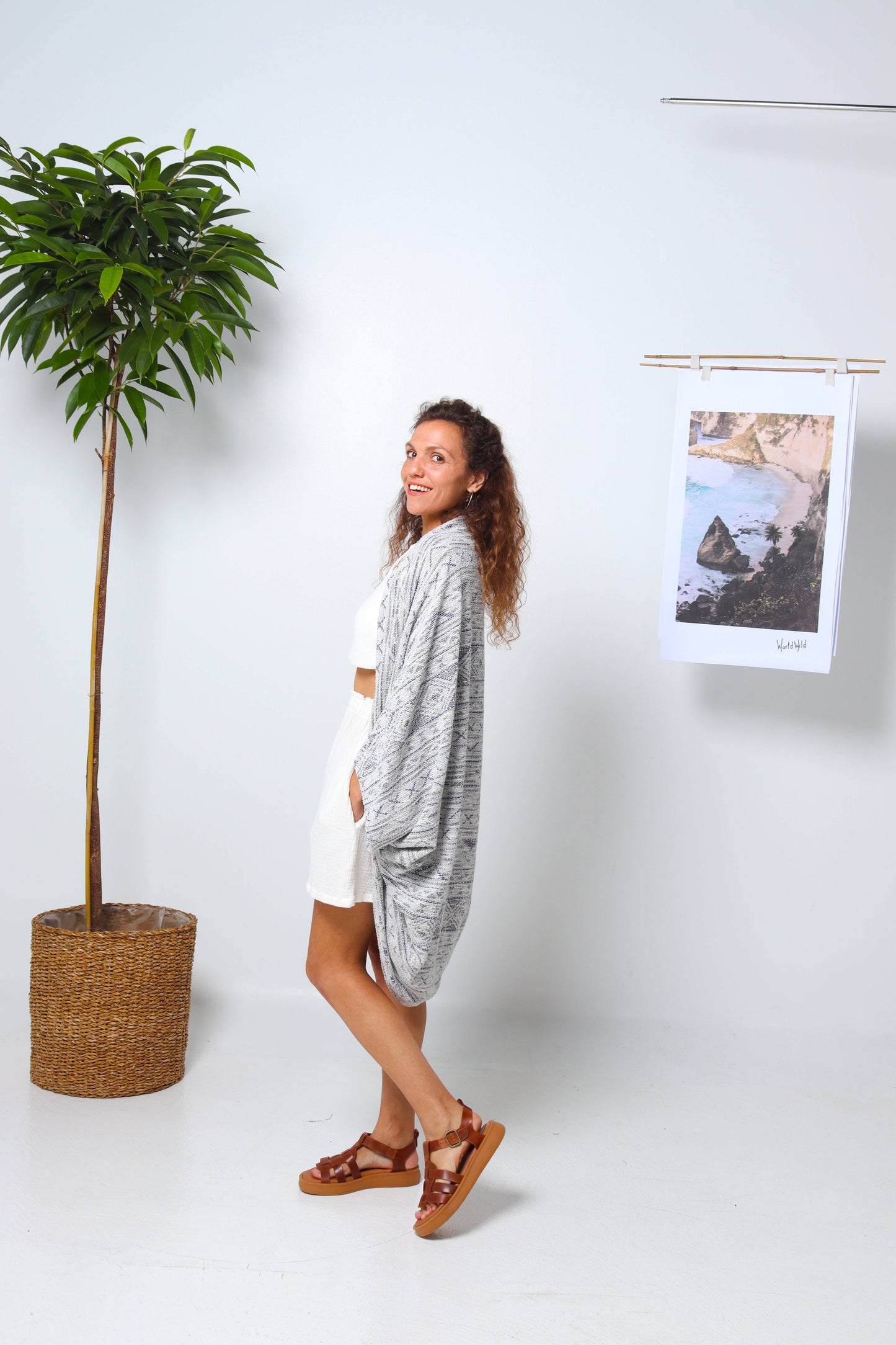 The Tribal Blue Kimono Summer Jacket