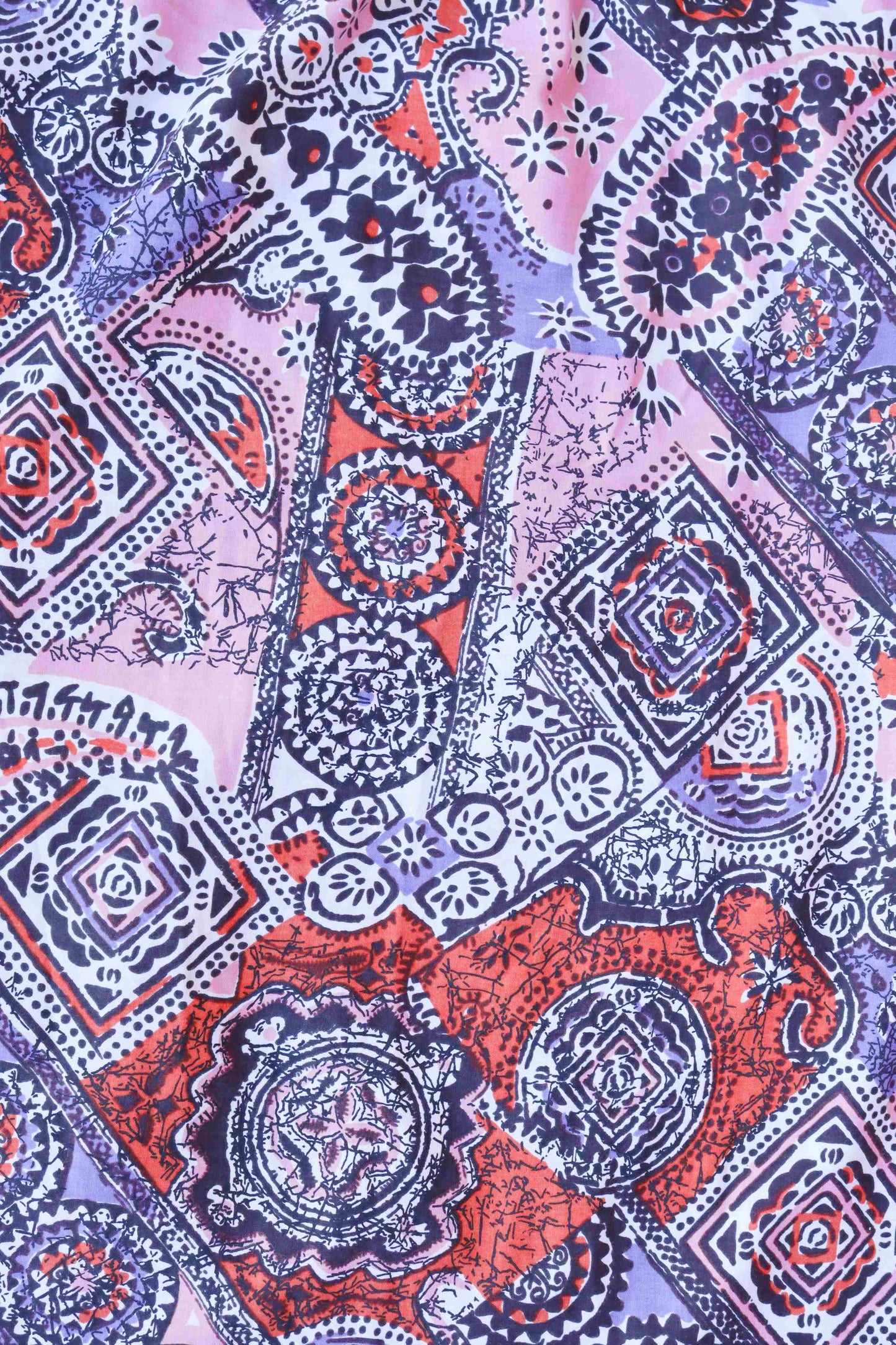Vibrant Print Deadstock Viscose Summer Skirt