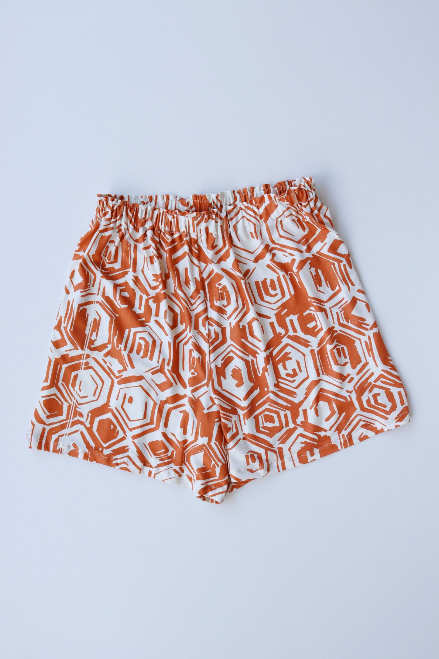 Dark Orange Hues Shorts – Vibrant Abstract Summer Shorts