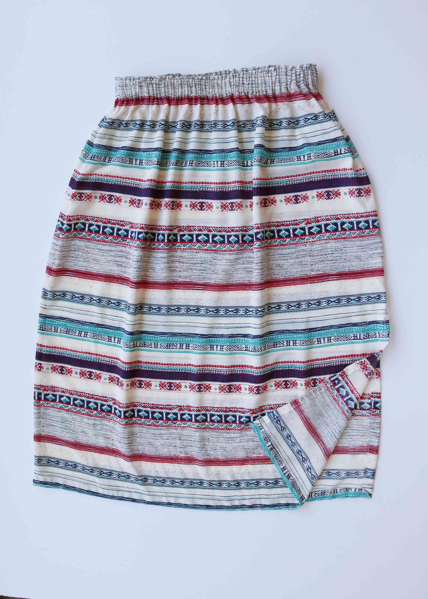 Boho Vibes Deadstock Viscose Flowy Skirt – Earthy Boho Summer Skirt