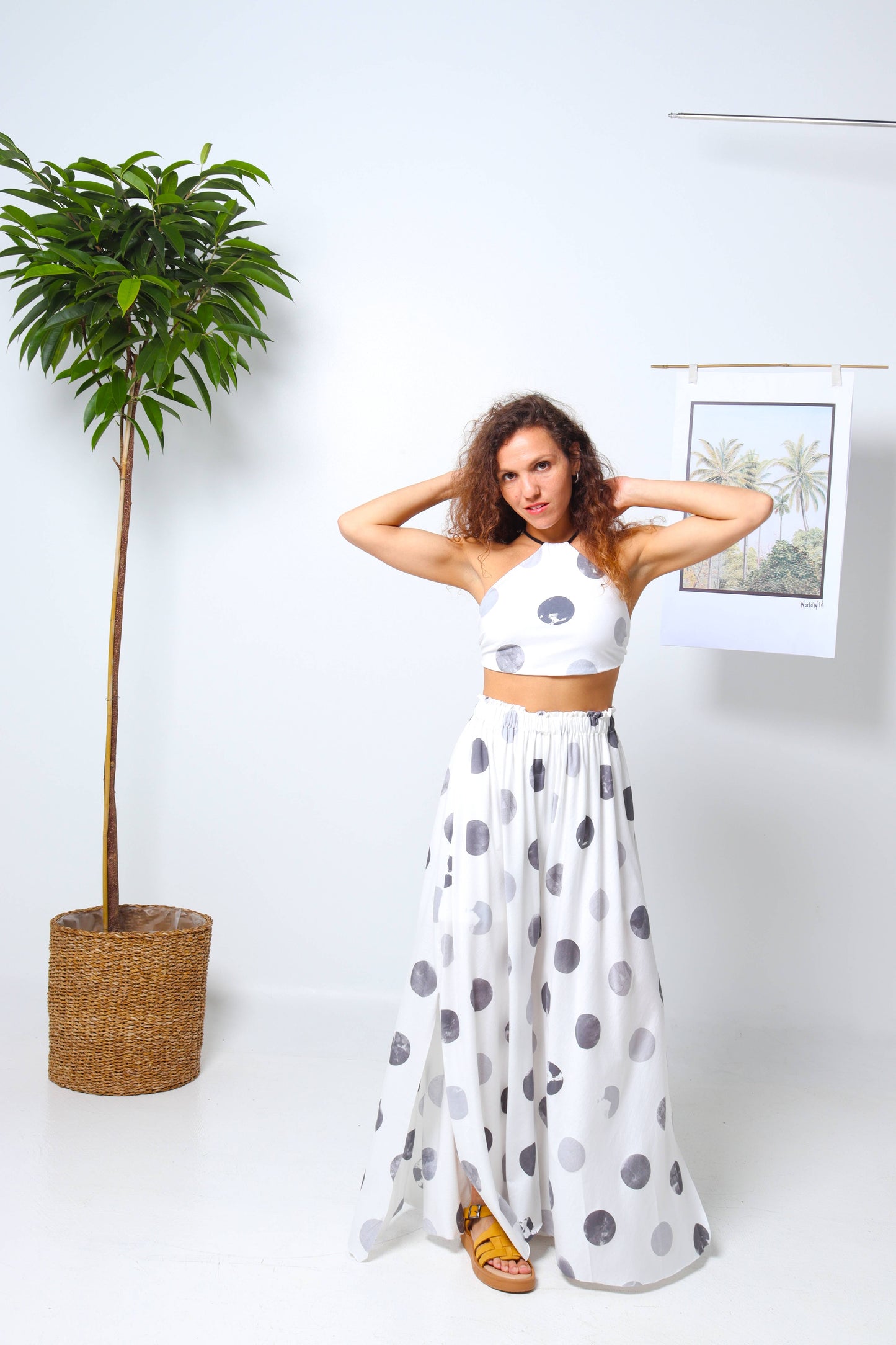 Full Moon Print Summer Outfit