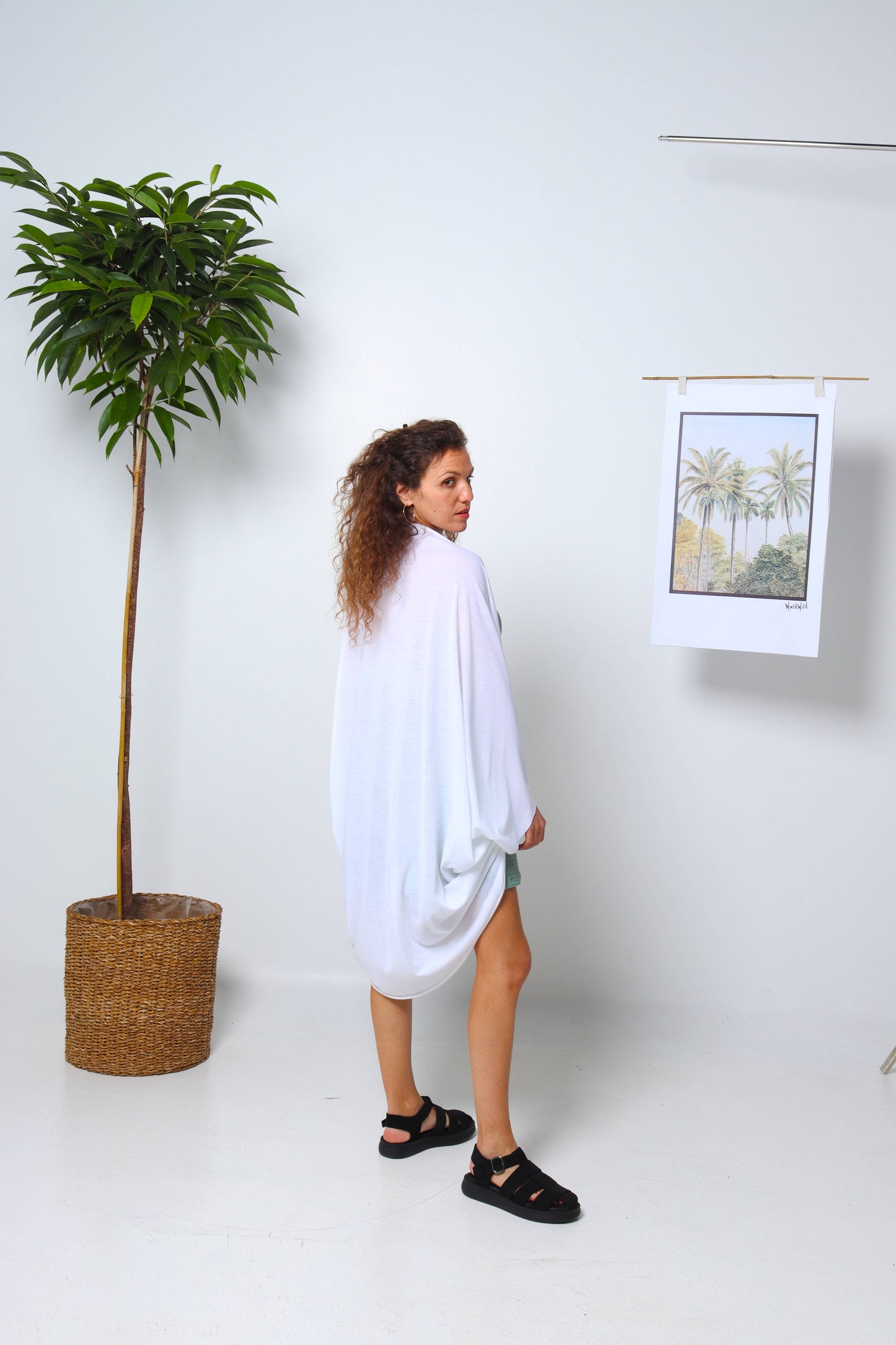 Soft White Kimono Jacket