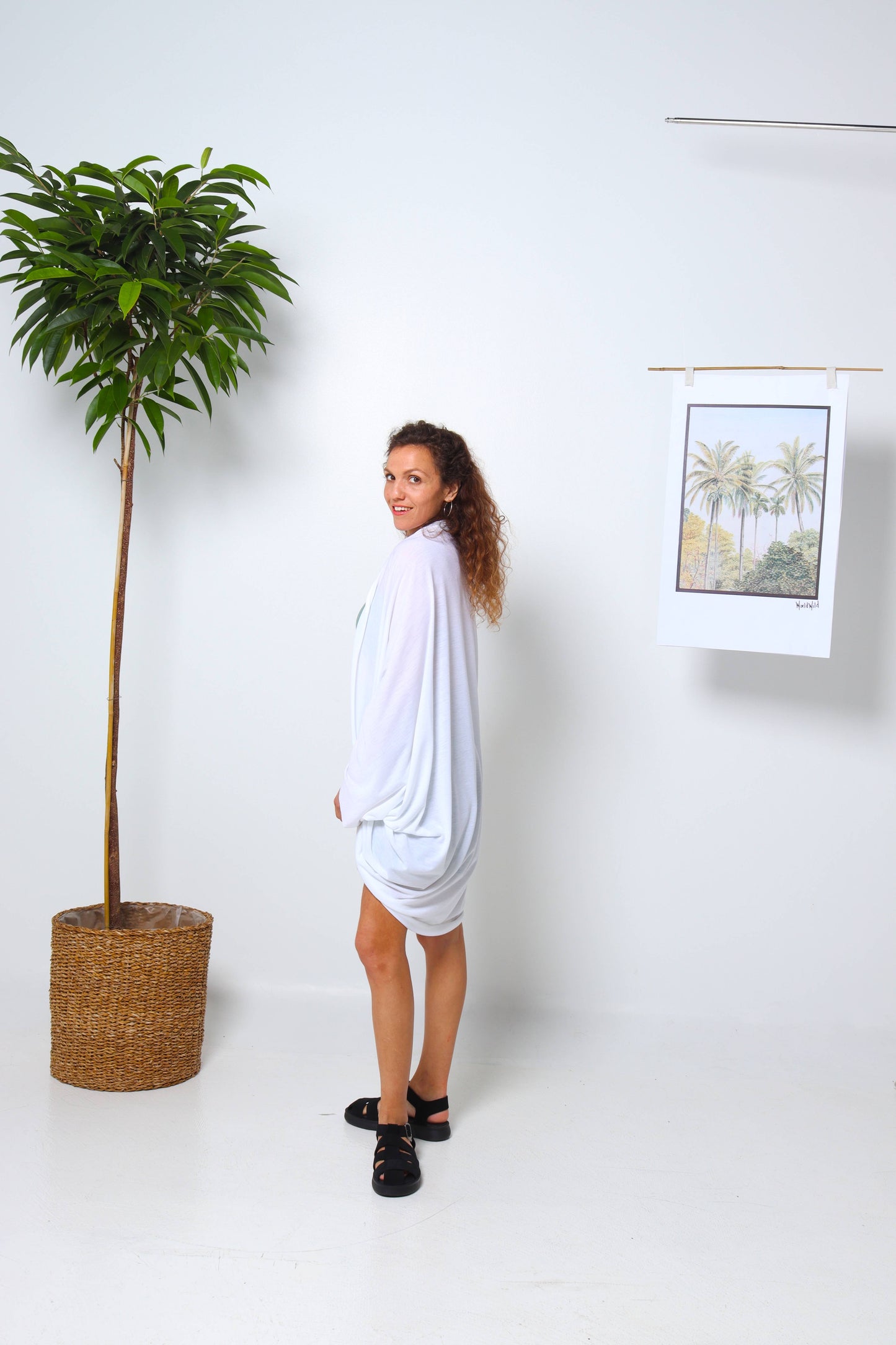 Soft White Kimono Jacket