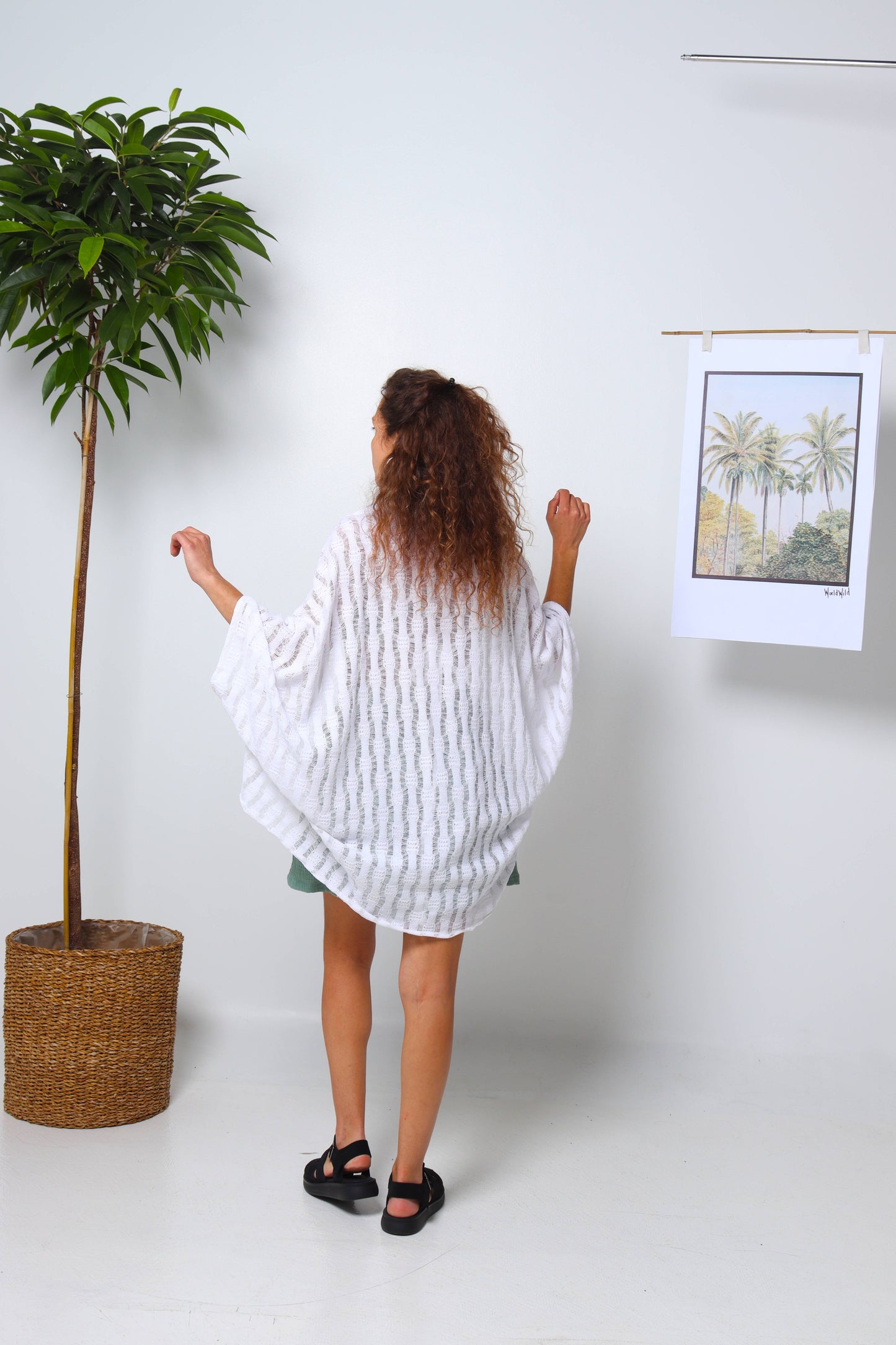 White Summer Kimono Jacket