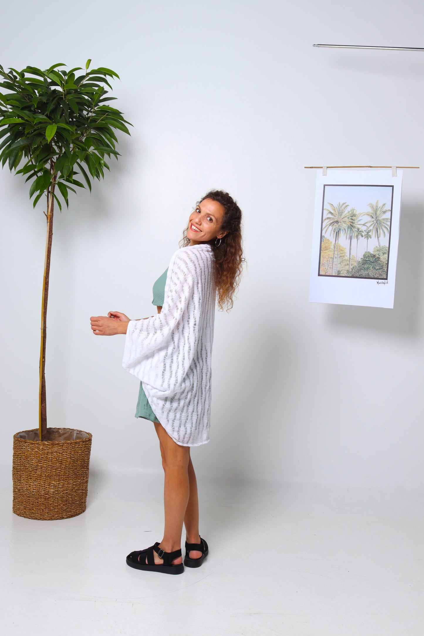 White Summer Kimono Jacket