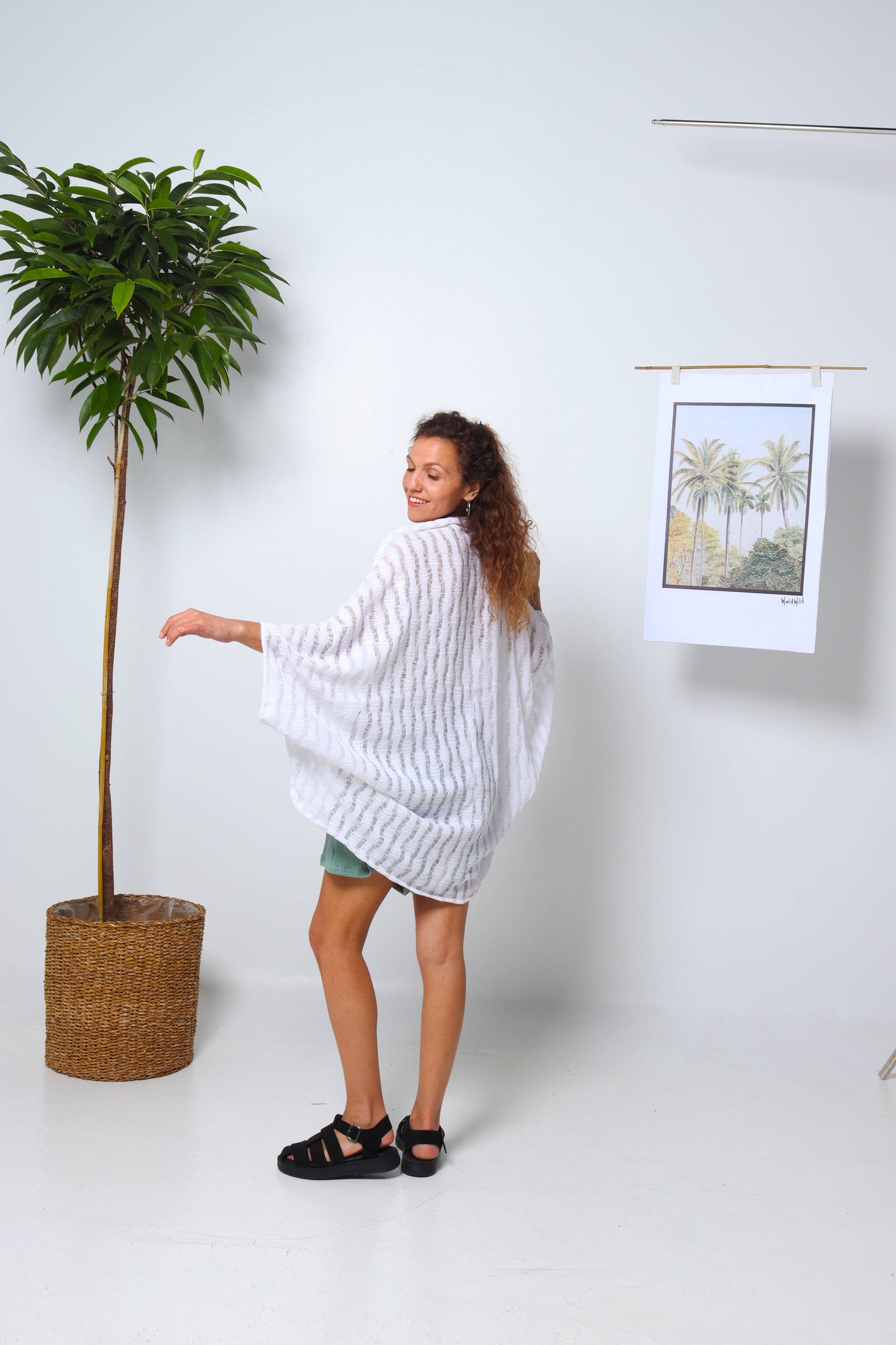 White Summer Kimono Jacket