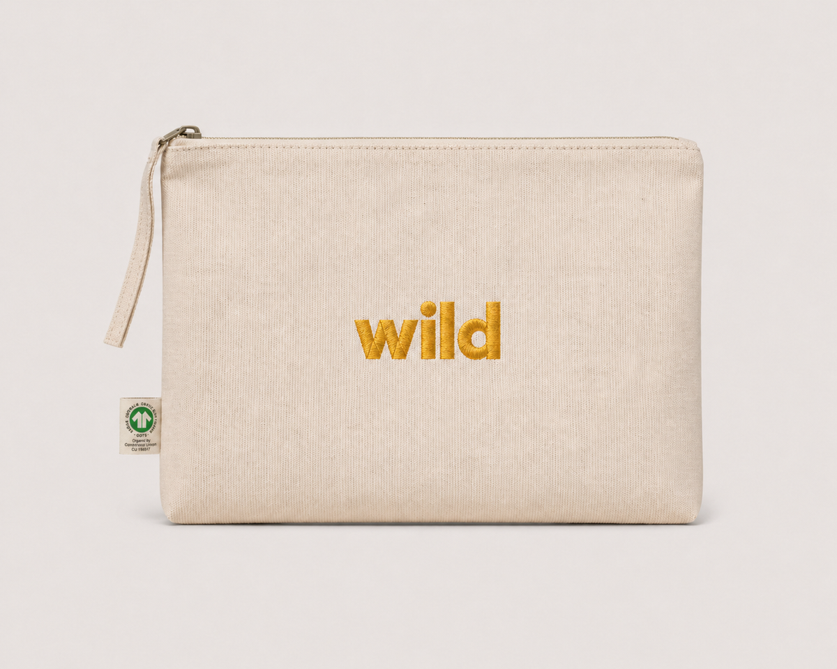 Wild Organic Cotton Pouch - Blue