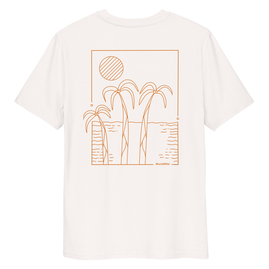 Ethereal Sands - Beach Palm Summer Vibes Retro White Tee