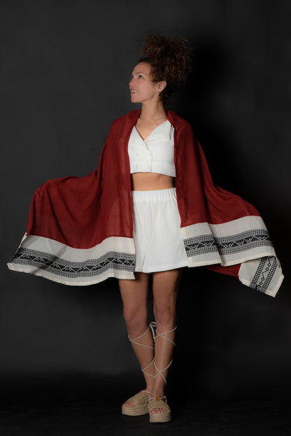 Fiery Elegance - The Summer Shawl