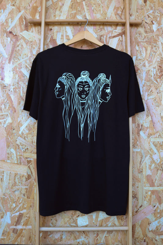 The Fates Print Black Tee