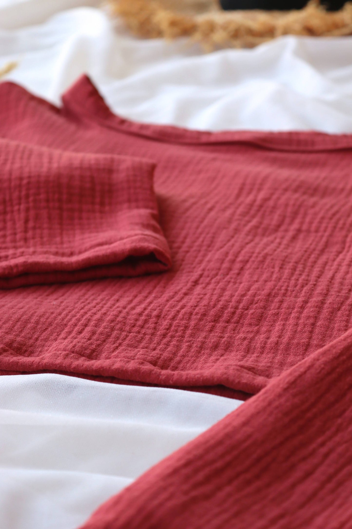 Organic Cotton Dark Red Spring Top