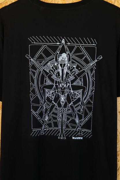 Chaos Print Black Tee