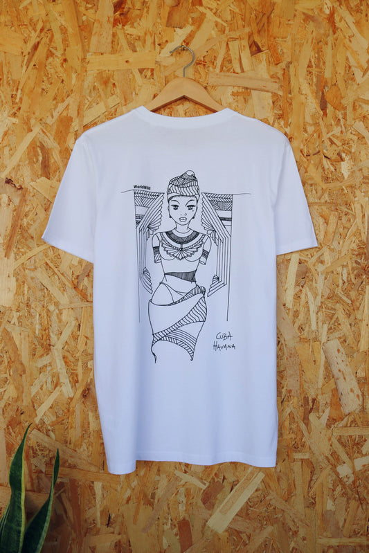 Havana Cuba Print White Tee