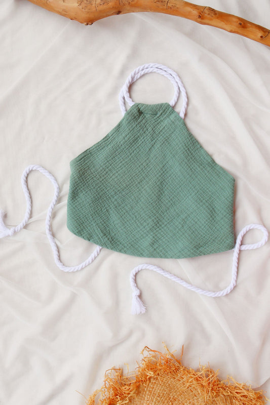 Dark Mint Organic Cotton Triangle Top