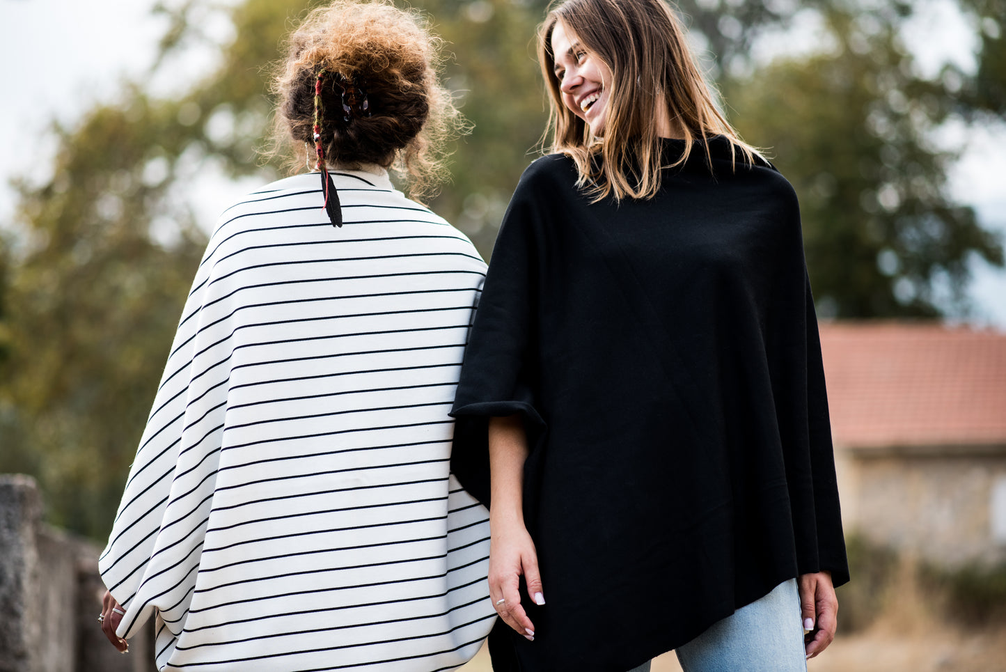 Cover Me Softly | Black Poncho