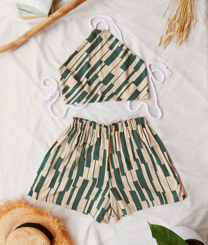 Ecovero Beige-Green Summer Outfit