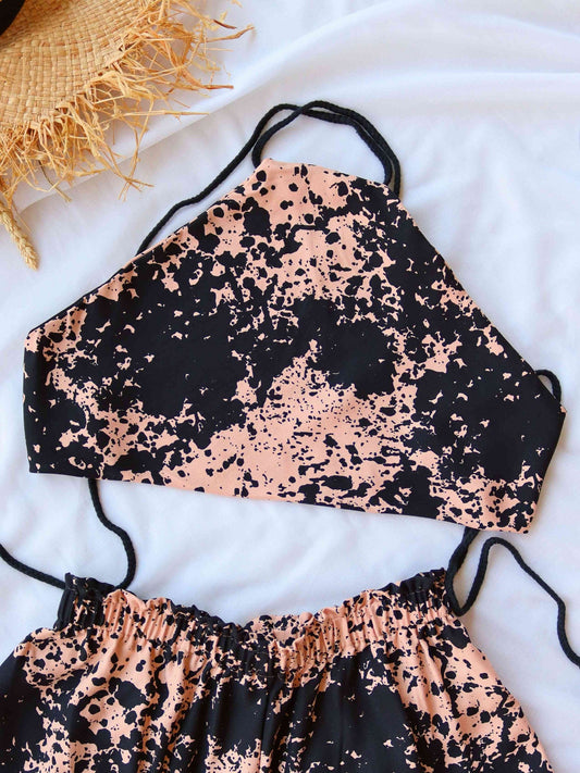 Peach Splash Ecovero Summer Triangle Top