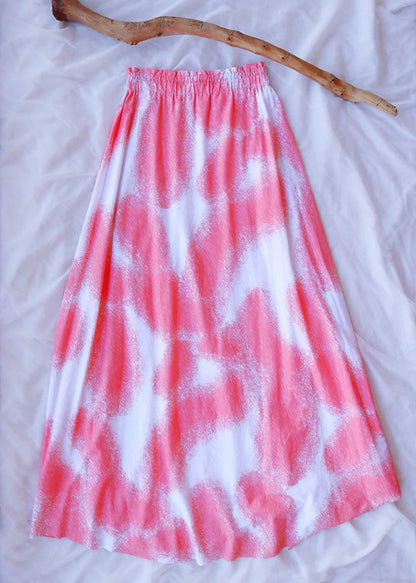 Pink Tones Jersey Cotton Summer Maxi Skirt