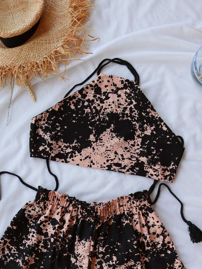 Peach Splash Ecovero Summer Triangle Top